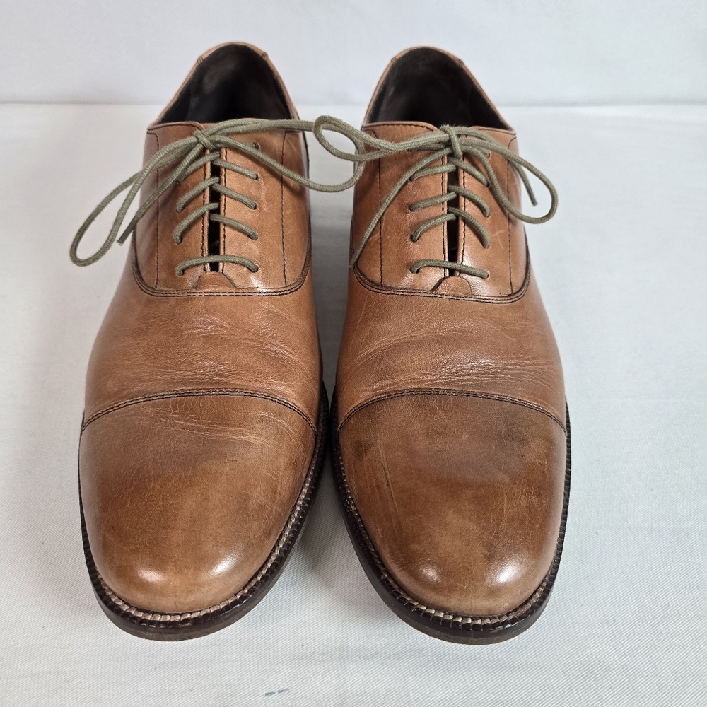 Cole Haan Mens_Laceup Cap Toe Oxford Dress Shoes Size 11M in Tan